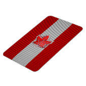 Kanadisches Rotes Ahornblatt im Stil von Kohlensto Magnet (Linke Seite)