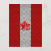 Kanadisches Rotes Ahornblatt im Stil von Kohlensto Postkarte (Vorderseite)