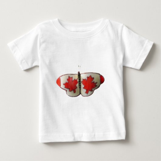 Kanadisches Schmetterlingsdesign Baby T-shirt (Vorderseite)