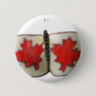 Kanadisches Schmetterlingsdesign Button
