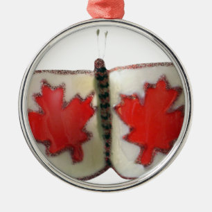 Kanadisches Schmetterlingsdesign Ornament Aus Metall