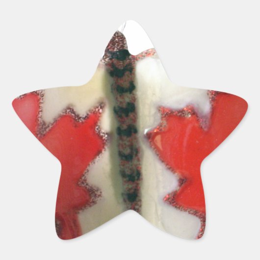 Kanadisches Schmetterlingsdesign Stern-Aufkleber (Vorderseite)