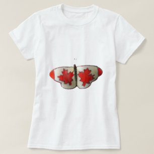 Kanadisches Schmetterlingsdesign T-Shirt