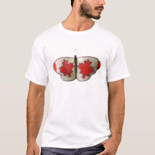 Kanadisches Schmetterlingsdesign T-Shirt