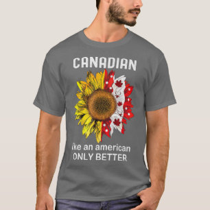 Kanadisches Sonnenblumenapfel am kanadischen Tag T-Shirt