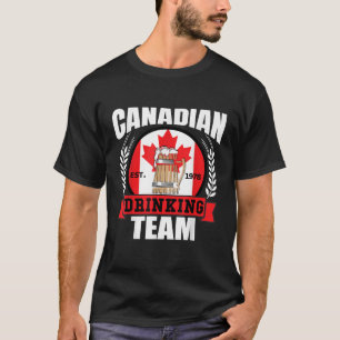 Kanadisches Trinkteam Lustiges Kanada-Flagge-Bier T-Shirt