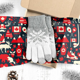 Kanadisches Weihnachts-Elch-Geschenkpapier Seidenpapier