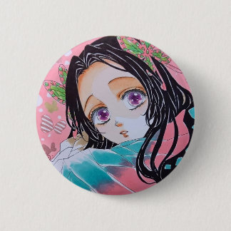 Kanae Kocho Brosche aus dem Anime Demon Slayer Button