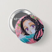 Kanae Kocho Brosche aus dem Anime Demon Slayer Button (Vorne & Hinten)