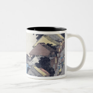 Kanagawa: Ansicht des Ridges Zweifarbige Tasse