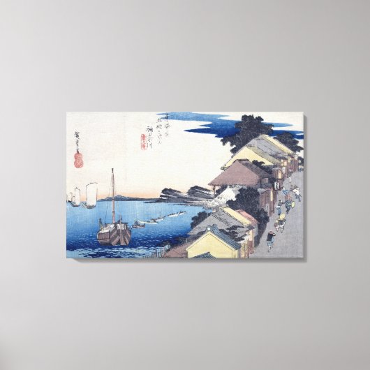 Kanagawa: Blick auf den Rücken Leinwanddruck (Vorderseite)