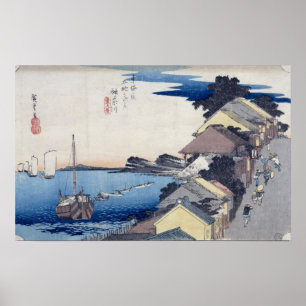 Kanagawa: Blick auf den Rücken Poster