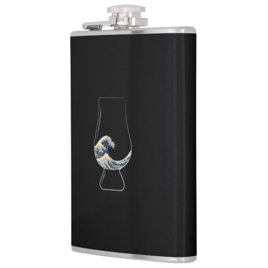 Kanagawa-Glas Flachmann (Links)