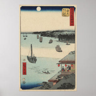 Kanagawa, Japan: Vintage Utagawa-Holzschnitt Poster