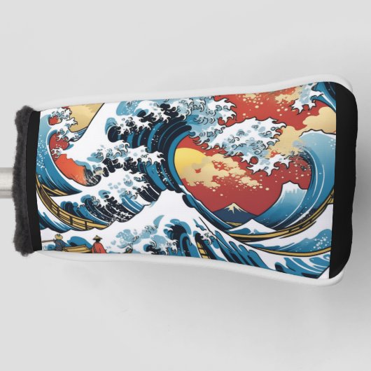 Kanagawa Japanisch Die große Welle Golf Headcover (Vorderseite)
