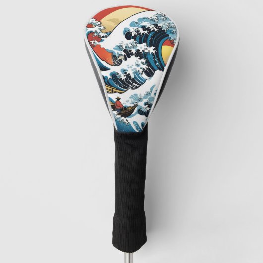 Kanagawa Japanisch Die große Welle Golf Headcover (Vorderseite)