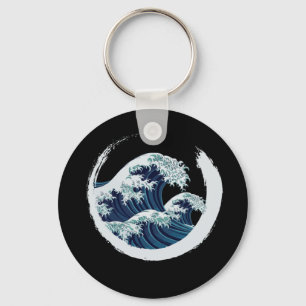 Kanagawa Japanisch Die große Welle Schlüsselanhänger