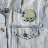 Kanagawa-Welle durch Katsushika Hokusai Button (Beispiel)