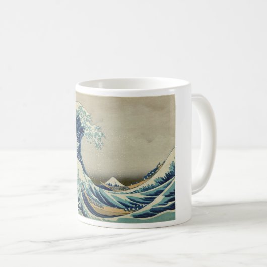 Kanagawa-Welle durch Katsushika Hokusai Kaffeetasse (VorderseiteRechts)