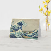 Kanagawa-Welle durch Katsushika Hokusai Karte (Gelbe Blume)