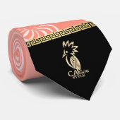 Kanak-Bodenkrawatte. Lachs. Krawatte (Gerollt)