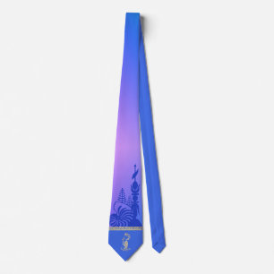 Kanak-Krawatte mit Firstpfeil. Blau. Krawatte