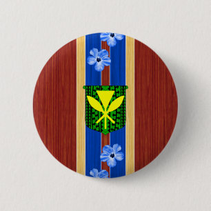 Kanaka Maoli Falsche Holz-Surfboard Button