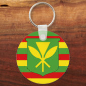 Kanaka Maoli Flag - Hawaiianische Unabhängigkeitsf Schlüsselanhänger (Vorderseite)