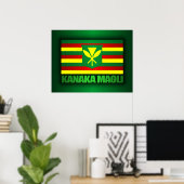 Kanaka Maoli Flag Poster (Heimbüro)