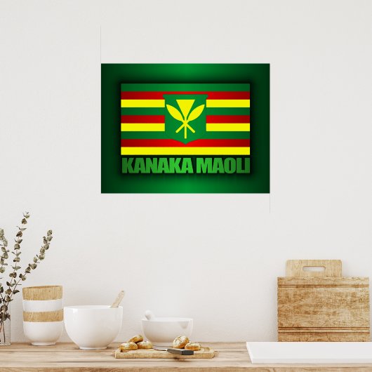 Kanaka Maoli Flag Poster (Küche)