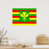 Kanaka Maoli Flag Poster (Küche)