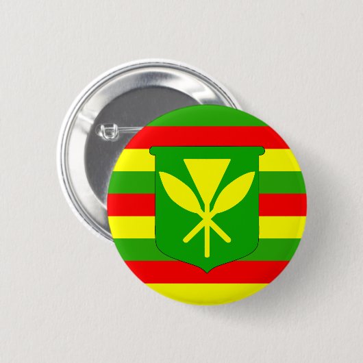 Kanaka Maoli Flagge Button (Vorne & Hinten)