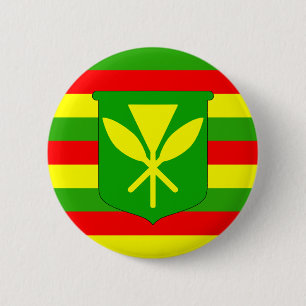Kanaka Maoli Flagge Button