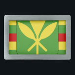 Kanaka Maoli Flagge - hawaiische Rechteckige Gürtelschnalle<br><div class="desc">Kanaka Maoli Flagge - hawaiische Unabhängigkeits-Flagge</div>