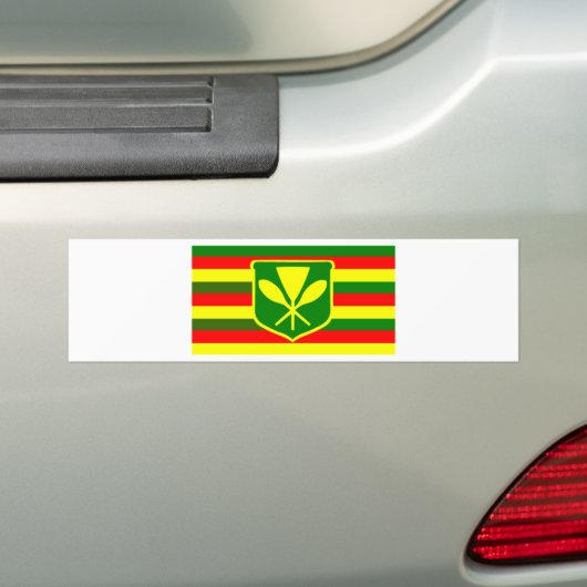 Kanaka Maoli - gebürtige hawaiische Flagge Autoaufkleber (Auf Auto)