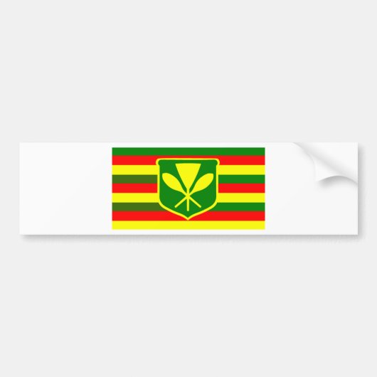 Kanaka Maoli - gebürtige hawaiische Flagge Autoaufkleber (Vorne)