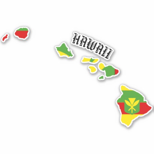 KANAKA MAOLI HAWAII INSELN AUFKLEBER (Vorderseite)