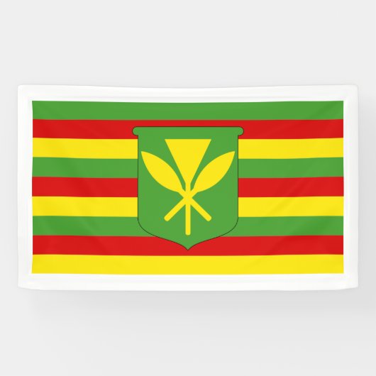 Kanaka Maoli - Hawaii-Unabhängigkeits-Flagge Banner (Horizontal)