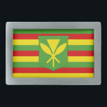 Kanaka Maoli Hawaiian Flag Hawaii Belt Buckle Rechteckige Gürtelschnalle<br><div class="desc">Kanaka Maoli Hawaiian Flag - Hawaii Independence Flag</div>