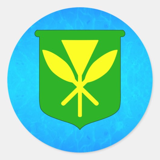 Kanaka Maoli Runder Aufkleber (Vorderseite)