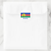 Kanaky Flag mit Name Runder Aufkleber (Tasche)