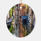 Kanal am Morgen Keramikornament (Links)