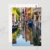 Kanal am Morgen Postkarte (Vorne/Hinten)