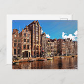 Kanal Amsterdam, Altstadt Postkarte (Vorne/Hinten)