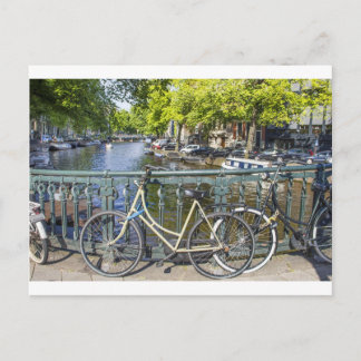 Kanal Amsterdam Postkarte