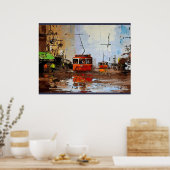 Kanal bei Rampart, Straßenbahnen 2 Poster (Küche)