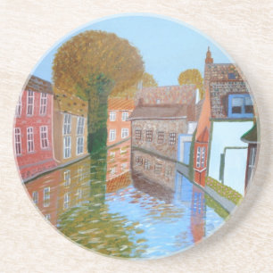 Kanal Brugge Sandstein Untersetzer