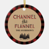 Kanal Das Flannel Weihnachtsgeschmuck Foto Keramik Ornament (Vorne)