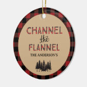 Kanal Das Flannel Weihnachtsgeschmuck Foto Keramik Ornament (Links)