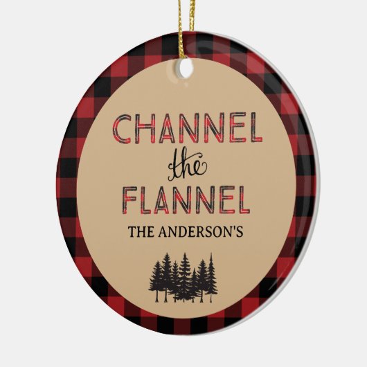 Kanal Das Flannel Weihnachtsgeschmuck Foto Keramik Ornament (Links)
